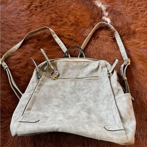 Elegant Tan Leather Backpack